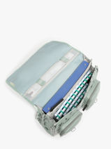 Boekentas 2 Compartimenten Cameleon Groen vintage north PBVWCA38-vue-porte