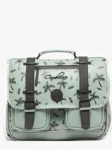 Boekentas 2 Compartimenten Cameleon Groen vintage north PBVWCA38