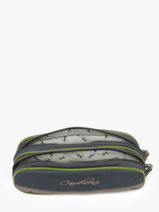 Pennenzak 2 Compartimenten Cameleon Blauw vintage urban PBVBTROU-vue-porte