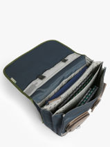 Boekentas 3 Compartimenten Cameleon Blauw vintage urban PBVBCA41-vue-porte