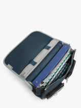 Boekentas 2 Compartimenten Cameleon Blauw vintage urban PBVBCA35-vue-porte