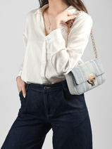 Cross Body Tas Moon Vanessa bruno Blauw moon 7V40533-vue-porte