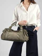 Schoudertas Folk Leder Gerard darel Groen folk DDS01407-vue-porte