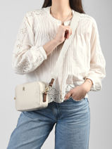 Cross Body Tas Popette Nylon Tommy hilfiger Beige popette AW17704-vue-porte