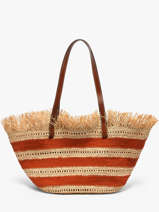 Schoudertas Cabas Raphia Raphia Vanessa bruno Rood cabas raphia 23V40928