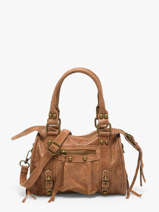 Handtas Spazzolato Leder Milano Bruin spazzolato SP24093