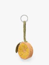 Tasjuweeltje Summer Fruit Raffia Le voyage en panier Geel l'atelier du crochet AM830