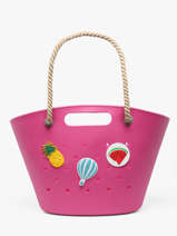 Schoudertas Tutti Frutti Le voyage en panier Roze tutti frutti PM986