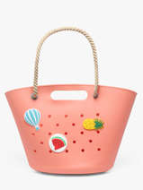Schoudertas Tutti Frutti Le voyage en panier Roze tutti frutti PM986