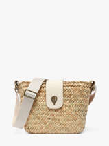 Cross Body Tas Estival Raphia Le voyage en panier Beige estival PM944