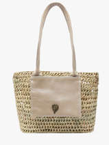 Schoudertas Estival Le voyage en panier Beige estival PM946