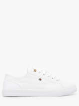 Sneakers Uit Leder Tommy hilfiger Wit women 9170YBS