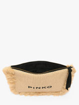 Avondtasje Logo Raffia Pinko Beige logo shopper 6718A39Y-vue-porte