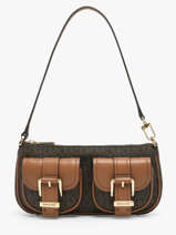 Mini Baguette Tas Zoey Michael kors Bruin zoey S5GZCU1B
