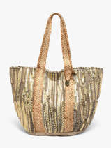 Schoudertas Estival Jute Le voyage en panier Goud estival PM937