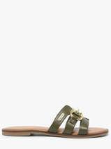 Slippers Hamia Uit Leder Les tropeziennes Groen women HAMIA