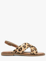 Open Sandalen Uit Leder Les tropeziennes Bruin women DOAPO