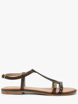 Open Sandalen Uit Leder Les tropeziennes Bruin women HELECTRA