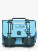 Boekentas 2 Compartimenten Cameleon Blauw vintage urban PBVBCA38