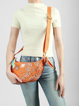 Cross Body Tas Bandana Katoen Le voyage en panier Oranje bandana PM969-vue-porte