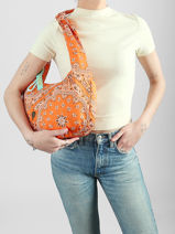 Schoudertas Bandana Katoen Le voyage en panier Oranje bandana PM970-vue-porte