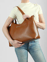 Schoudertas Aleksandra Valentino Bruin aleksandra VBS9W901-vue-porte