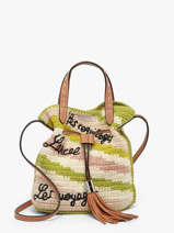 Bucket Bag Premier Flirt S Crochet Lancel Groen summer capsule A14004