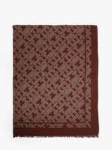 Sjaal Tommy hilfiger Bruin monogram AW18687
