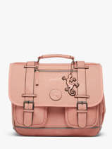 Boekentas 2 Compartimenten Cameleon Roze vintage color - VIC-CA35