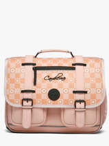 Boekentas 2 Compartimenten Cameleon Roze vintage north CA38