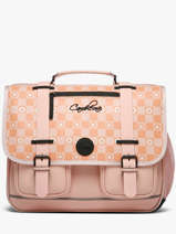 Boekentas 3 Compartimenten Cameleon Roze vintage north CA41