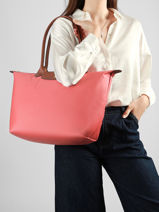 Longchamp Le pliage original Schoudertas Roze-vue-porte