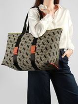 Schoudertas L Mistral Rollable Nylon En Leder Lancel Veelkleurig mistral A13998-vue-porte