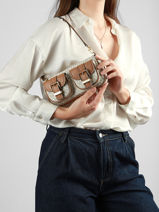 Mini Baguette Tas Zoey Michael kors Beige zoey S5GZCU1B-vue-porte