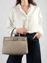 Handtas M Ang�le Leder Lancel Beige angele A14017-vue-porte