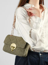 Cross Body Tas Moon Linnen Vanessa bruno Groen moon 70V40533-vue-porte