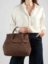 Handtas Clara Su�de Leder Nathan baume Bruin nathan 96KW3037-vue-porte