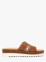 Slippers Uit Leder Remonte Bruin women 22
