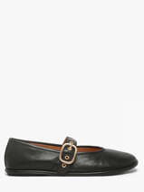Ballerinas Met Riempjes Uit Leder Inuovo Zwart women CT005BLK