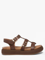 Sandalen Uit Leder Inuovo Bruin women 96046PRN