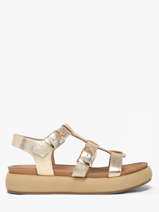Sandalen Uit Leder Inuovo Goud women 96046GLD