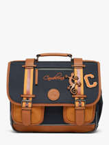 Boekentas Voor Kinderen 2 Compartimenten Vintage Urban Cameleon Blauw vintage urban CA35