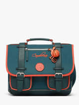 Boekentas Voor Kinderen 2 Compartimenten Vintage Urban Cameleon Blauw vintage urban CA35