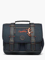 Boekentas 2 Compartimenten Cameleon Oranje vintage urban CA38