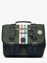 Boekentas 2 Compartimenten Cameleon Blauw vintage urban CA38