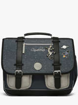 Boekentas 3 Compartimenten Vintage Urban Cameleon Grijs vintage urban CA41