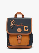 Rugzak 1 Compartiment Cameleon Blauw vintage urban SD30