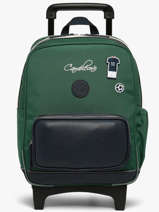Rugzak Op Wieltjes 2 Compartimenten Cameleon Groen vintage urban SR40