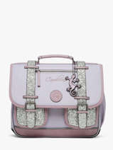 Boekentas Kinderen 2 Compartimenten Vintage Fantasy Cameleon Violet vintage fantasy CA35