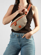 Heuptasje Le voyage en panier Beige resille PM958-vue-porte